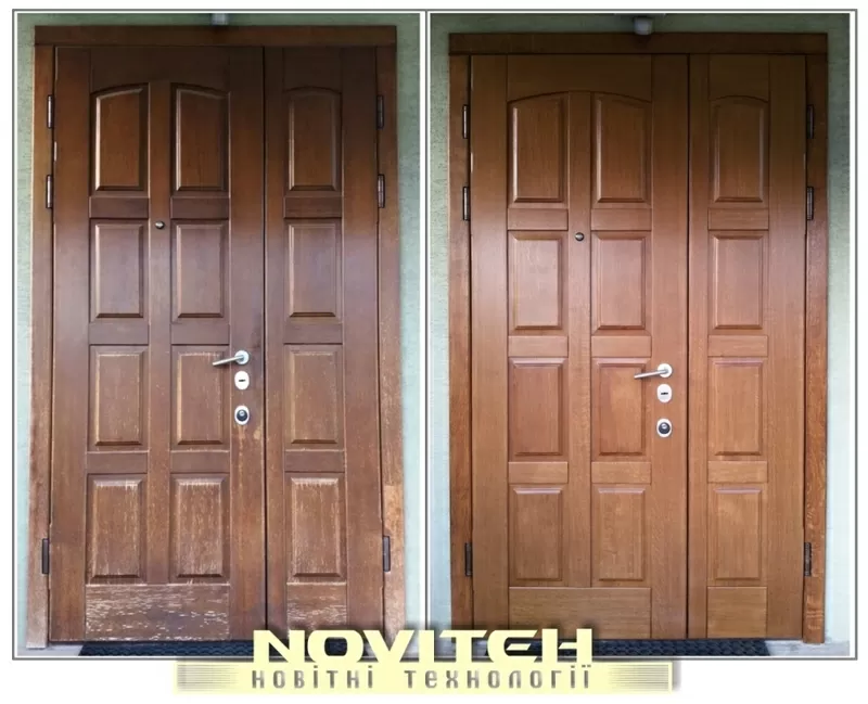Реставрация дверей,  лакировка дверей,  покраска дверей,  ремонт дверей,  мебели,  лесниц. 4